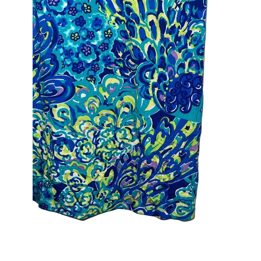 Philosophy Republic Aqua Peacock Print Dress L - Picture 5 of 9